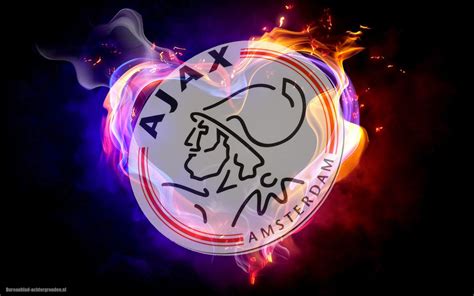 Voetbalclub Ajax wallpaper met vuur - Achtergronden