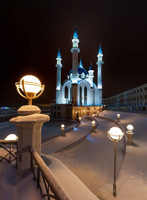 The Mosque of Kazan. The Qolşärif Mosque in the city of Kazan is one of ...