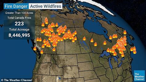 Canadian Wildfires Map - Dan Neal Kabar