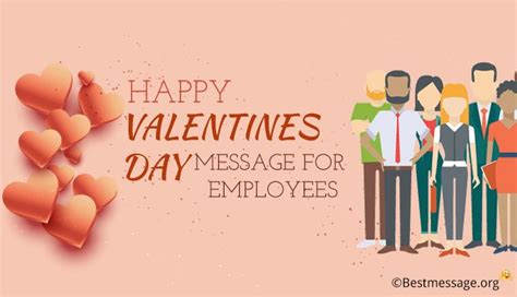 happy valentine's day message for employees with people standing in front of the camera