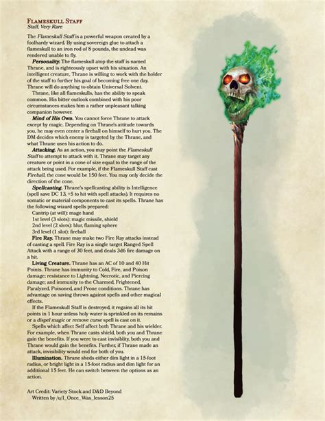 Flameskull Staff: A wizard glued to a stick : UnearthedArcana Dnd Wizard, Wizard Staff, D D ...