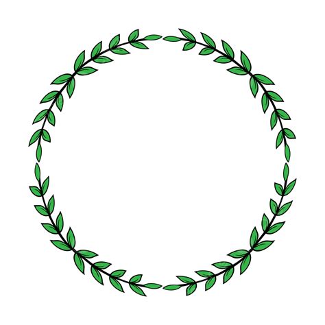 Green Leaves Circle Border Design, Green Leaves, Green Leaves Circle ...