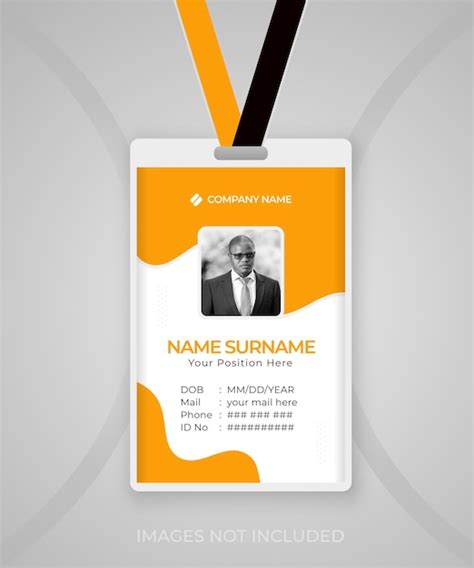 Premium Vector | Clean modern employee id card design template