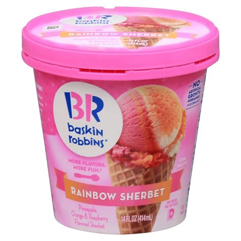 Baskin Robbins Rainbow Sherbet - Shop Ice Cream & Treats at H-E-B