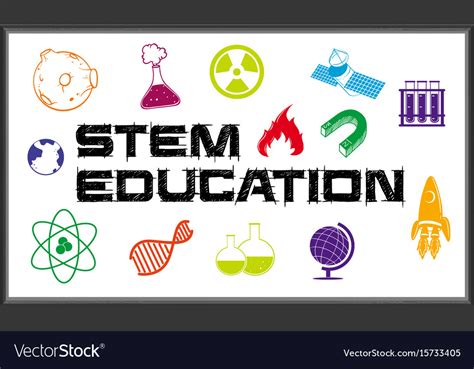 Poster design for stem education Royalty Free Vector Image