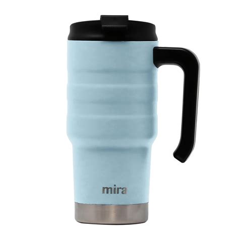 MIRA Stainless Steel Insulated Travel Car Mug | Spill Proof Flip Lid ...