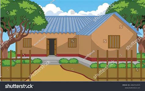 Illustration Village House Vector Art Stock Vector (Royalty Free ...