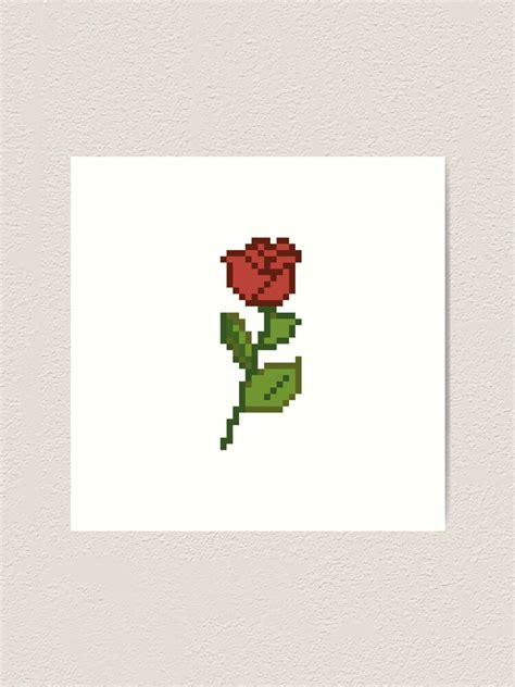 "ROSE Pixel Art" Art Print for Sale by omarshdesigns | Redbubble