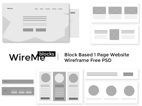 Free Website Wireframe PSD Template - Blocks :: Behance