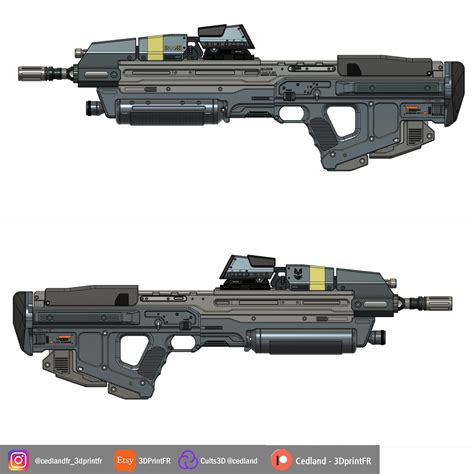 Cédric Landre - Halo Infinite Assault Rifle 3D Modeling