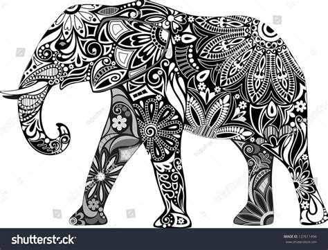 Carved Elephant Stock Vector (Royalty Free) 137611496 | Shutterstock