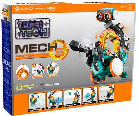 TEACH TECH Mech-5,Programable Mechanical Robot Coding Kit , STEM ...