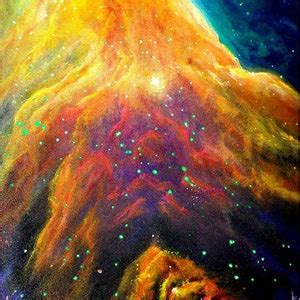 Orion Nebula Painting Science Wall Art Geek Decor Geek Gift Nerd Art Orion Constellation ...