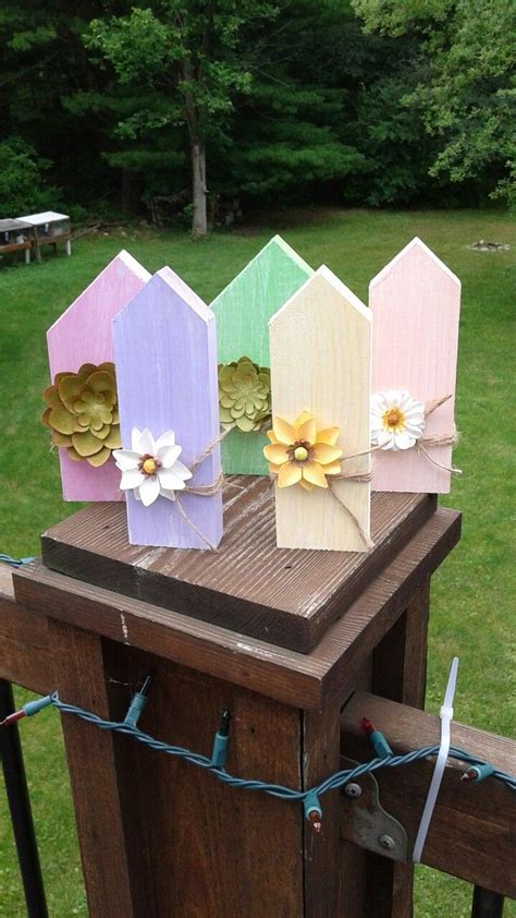 Painted Wood and Flowers