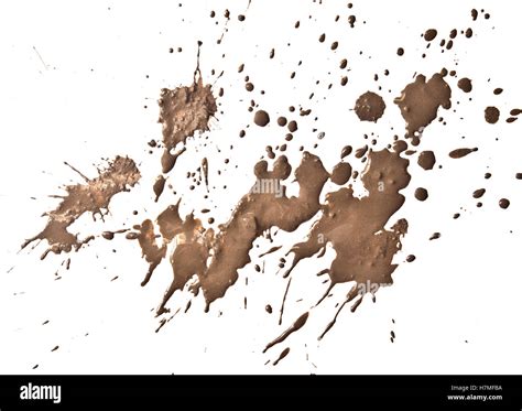 wet mud splatter on white Stock Photo - Alamy