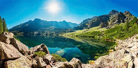 Premium Photo | Tatra national park in poland famous mountains lake ...