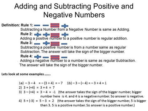 adding and subtracting positive and negative numbers | Negative numbers, Subtracting negative ...