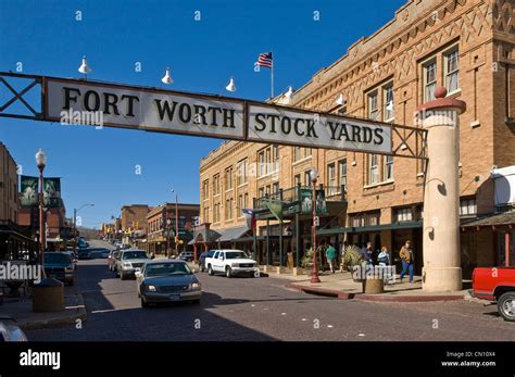 Fort Worth Stockyards Historic District, Fort Worth, Texas, USA Stock ...