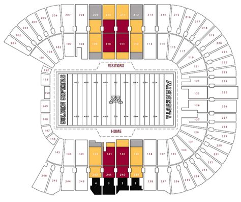 Minnesota Gopher Stadium Seating Chart - Ponasa