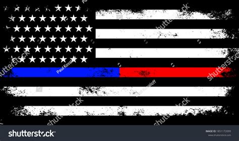 Vintage American Police Support Flag Stock Vector (Royalty Free) 1851172099 | Shutterstock