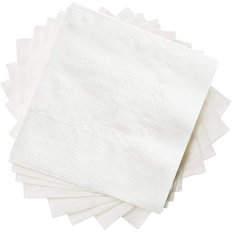 Comfy Package White Beverage Napkins 1-Ply Bulk Cocktail Napkins ...