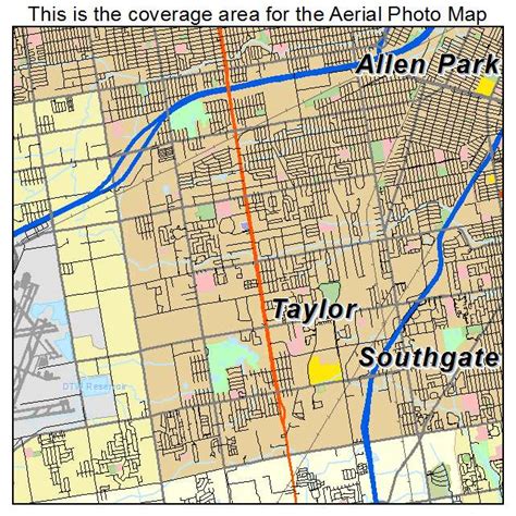 Aerial Photography Map of Taylor, MI Michigan