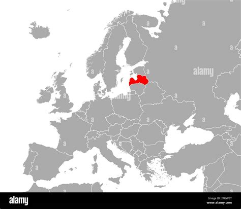 Map of Latvia in Europe Stock Photo - Alamy