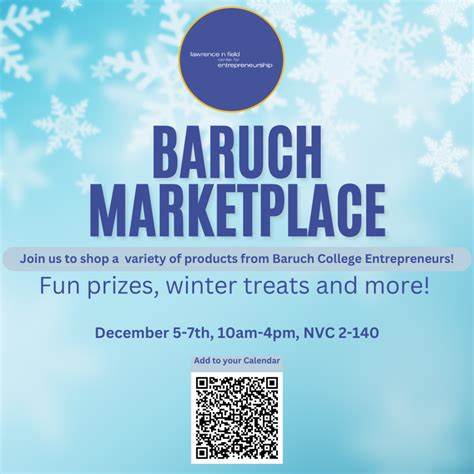 Baruch Marketplace 2023- Save-The-Date – The Lawrence N. Field Center ...