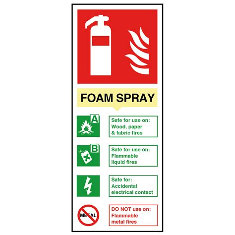 Foam Spray Electrical Fire Extinguisher Sign