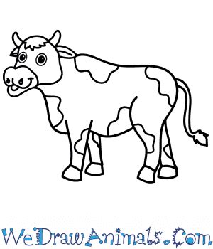 Drawings Of Animals Easy Cow / Easy, step by step cow drawing tutorial.