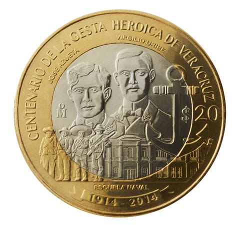 Moneda conmemorativa de $20 de la Gesta Heroica de Veracruz | Casa de ...