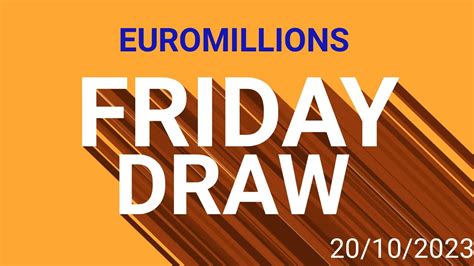 Euromillions Draw Results for 20 October 2023 | Euromillions Results ...