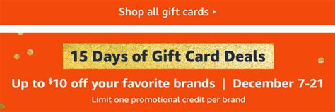 Amazon 15 Days of Gift Card Deals
