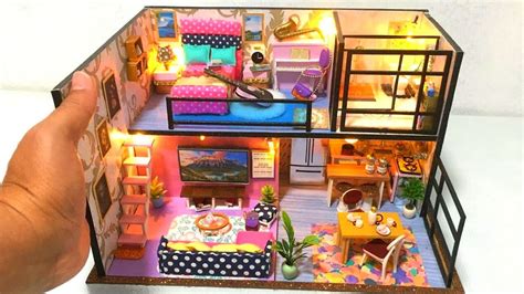 New 6 DIY Miniature Dollhouse Rooms Realistic complete set - YouTube