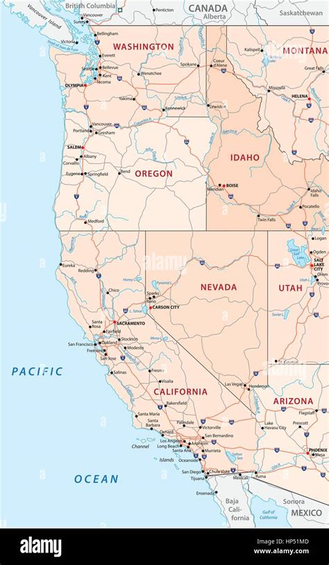 Western Us States Map