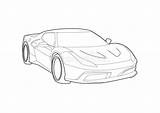 Ferrari 458 Coloring Pages sketch template