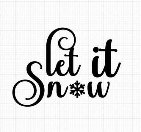 Let It Snow SVG Cut File, Silhouette Svg Cutting Files for Silhouette ...