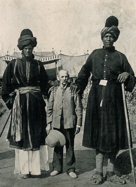 Two Kashmir giants, and their exhibitor, Professor Ricalton, on the ...