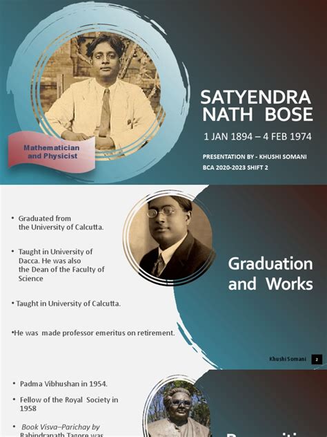 Satyendra Nath Bose | PDF | Boson | Particle Physics