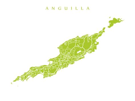 Anguilla Map | Etsy