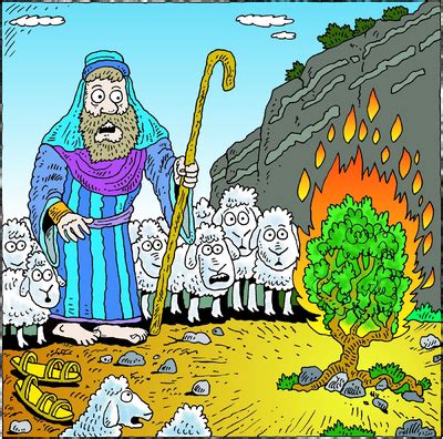 Moses Burning Bush Clip Art Black And White