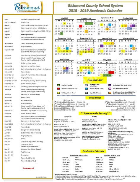 Richmond County Calendar - Printable Calendar Blank