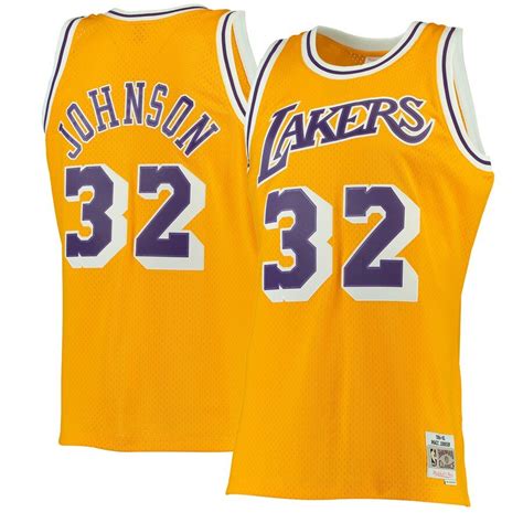 Lakers Jerseys 32 Magic Johnson Basketball Jerseys - Los Angeles and ...