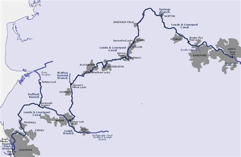 √ Walking The Leeds Liverpool Canal Map