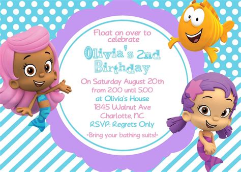 Bubble Guppies Birthday Invitations - Invitation Design Blog