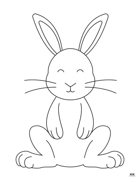 Easter Bunny Outline Printable