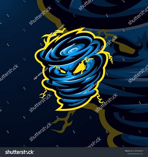 Tornado Masscot Logo Esport Premium Vector Stock Vector (Royalty Free) 2144396043 | Shutterstock