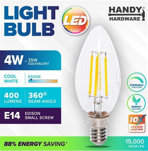 Bulb 4W LED Light - Cool White - E14 (Small Screw)