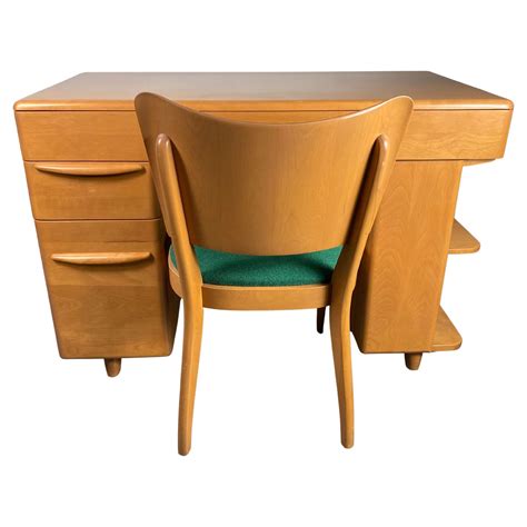 Home & Living Office Furniture Vintage Mid Century Modern Haywood Wakefield Style Desk Dropdown ...