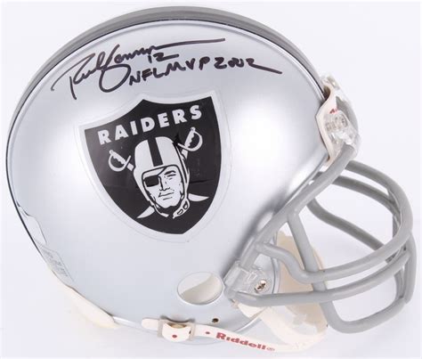 Rich Gannon Signed Raiders Mini-Helmet Inscribed "NFL MVP 2002" (Radtke ...